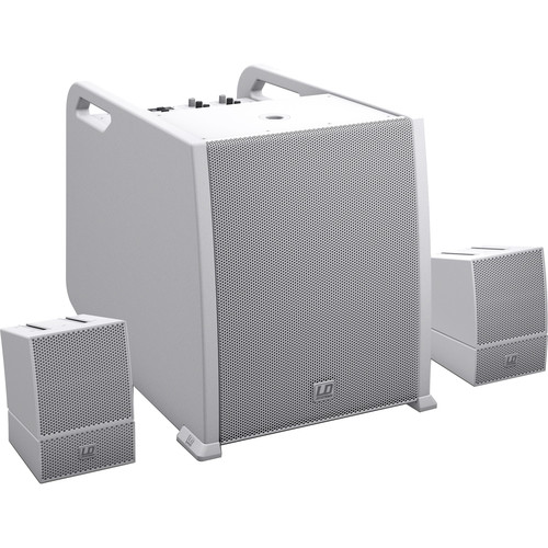 LD Systems CURV 500 AVS Portable Array System AV Set with Speaker Cables (White)