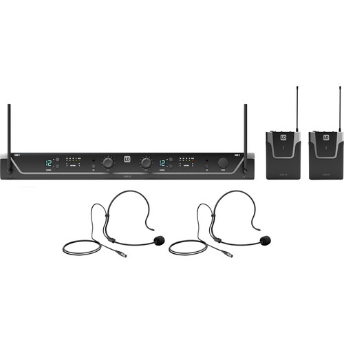 LD Systems U305 BPH2 Dual Wireless Mic System with 2 Bodypack and 2 x Headset - 514 - 542 MHz