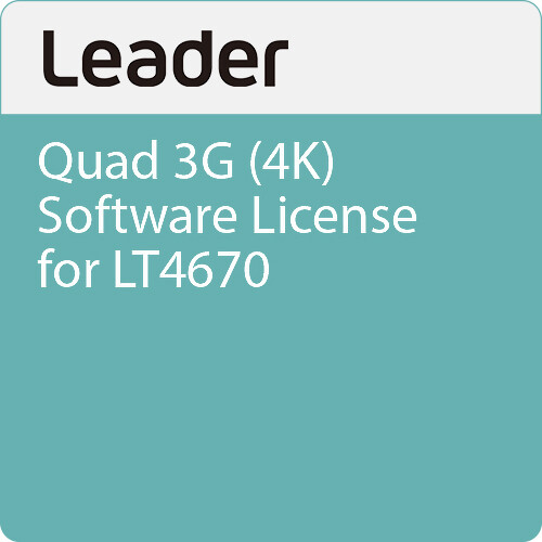 Leader Quad 3G (4K) Software License for LT4670