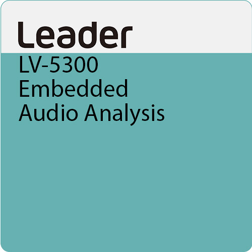 Leader SER20 Embedded Audio Analysis for LV5300 Series Waveform Monitors
