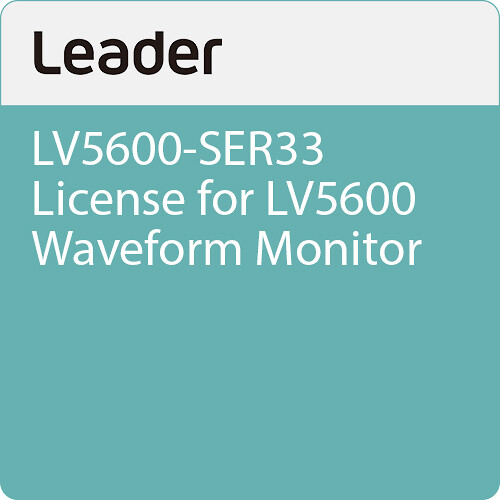 Leader SER33 License for LV5600 Waveform Monitor