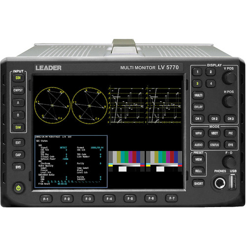 Leader LV5770E Multi-SDI Monitor with Eye Pattern & Jitter Measurements Option