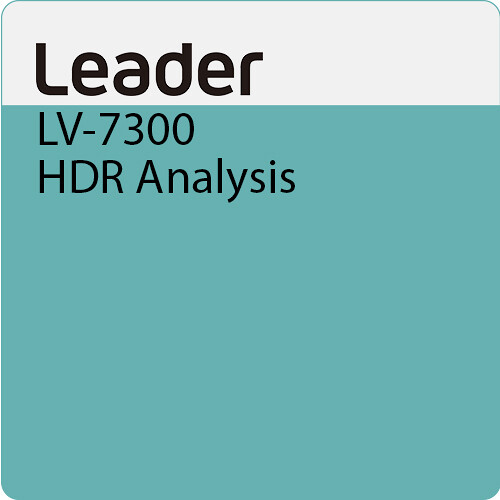 Leader LV-7300 HDR Analysis