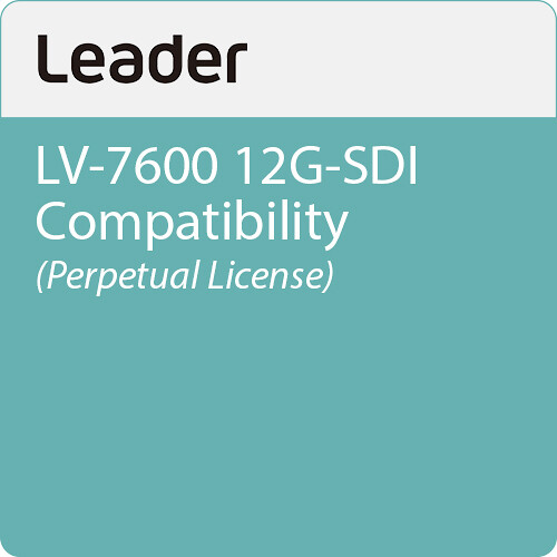 Leader LV-7600 12G-SDI Compatibility (Perpetual License)