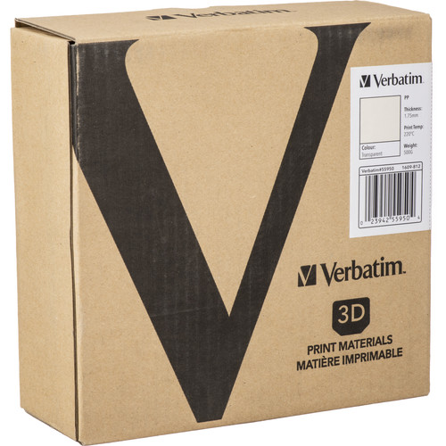Leapfrog Verbatim 1.75mm Polypropylene 3D Printer Filament (750g, Transparent)