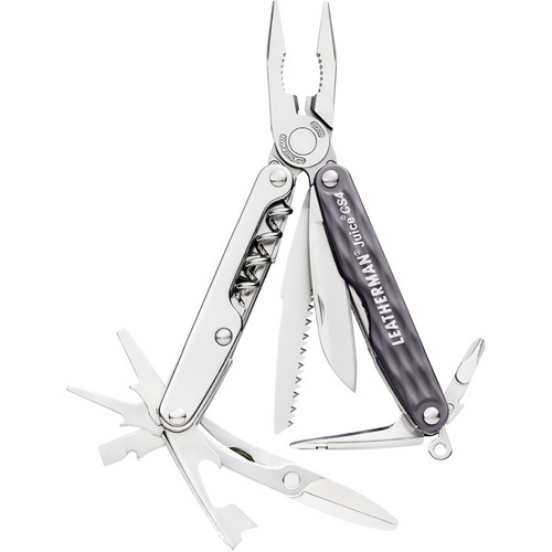 Leatherman Juice Cs4 Multi-Tool (Leather Sheath, Granite Gray)