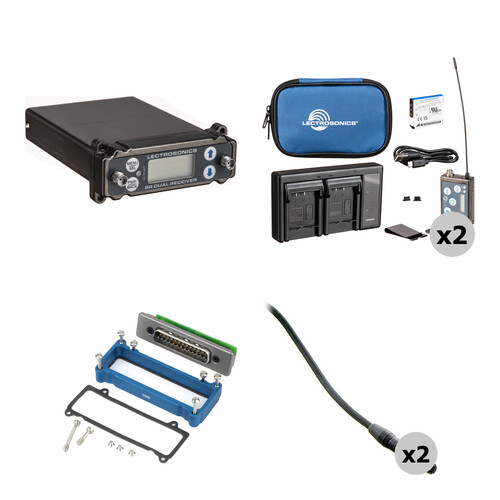Lectrosonics 2-Person SRc Wireless Omni Lavalier Microphone System Kit for SuperSlot Dock (A1: 470 to 537 MHz)
