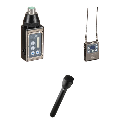 Lectrosonics L Series Camera-Mount Wireless Plug-On Microphone System with RE50B Handheld Mic Kit (A1: 470 to 537 MHz)