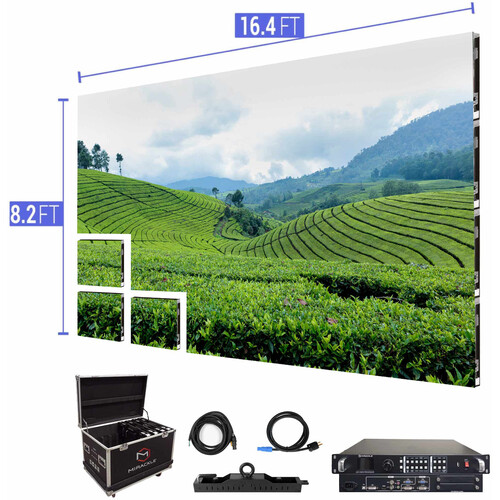LED Nation Video Wall Screen 16.4 x 8.2' P2.5mm Indoor Turn-key