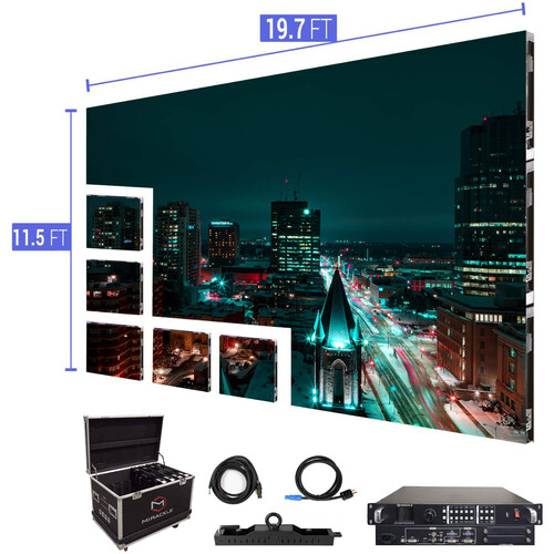 LED Nation Video Wall Screen 19.7 x 11.5' P2.5mm Curved Indoor Turn-key