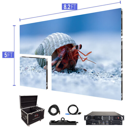 LED Nation Video Wall Screen 8.2 x 5' P2.5mm Indoor Turn-key