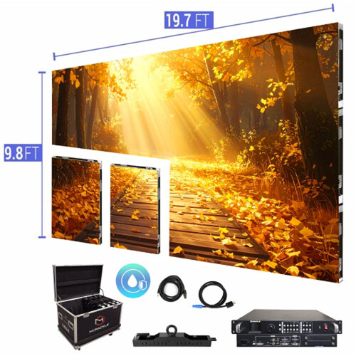 LED Nation Video Wall Screen 9.8 x 5' P2.5mm Curved Indoor Turn-key