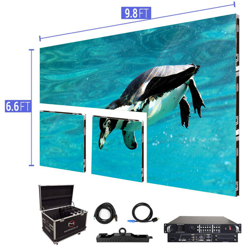 LED Nation Video Wall Screen 9.8 x 6.6' P2.5mm Indoor Turn-key