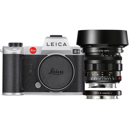 Leica SL2 Mirrorless Camera with Noctilux-M 50mm f/1.2 Lens and M-Adapter (Silver)