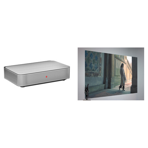 Leica Cine 1 100" 3000-Lumen XPR UHD 4K Ultra Short-Throw Smart Home Theater Projector with 100" Daylight ALR Screen Kit