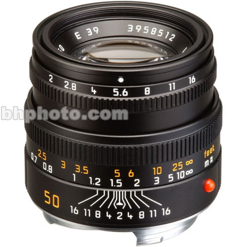Leica Normal 50mm f/2.0 Summicron M Lens (Black)