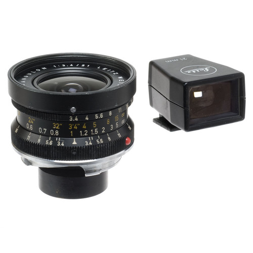 Leica Wide Angle 21mm f/3.4 Super Angulon M Lens - Black