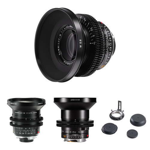 Leitz Cine M 0.8 f/1.4 Full-Frame 3-Lens Bundle (M Mount, Feet)