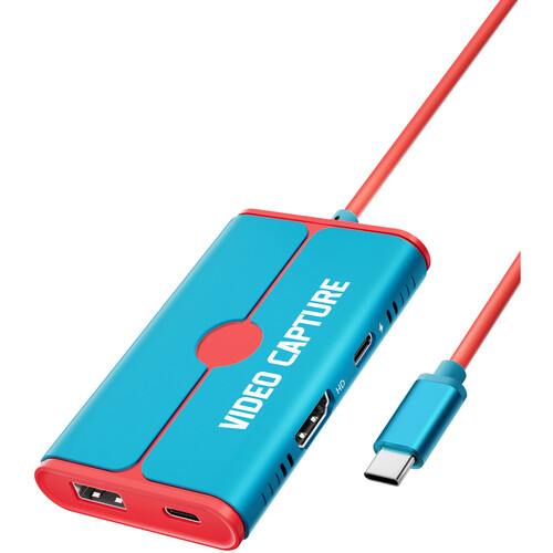 Lemorele 1080p Video Capture and Hub (Red/Blue)
