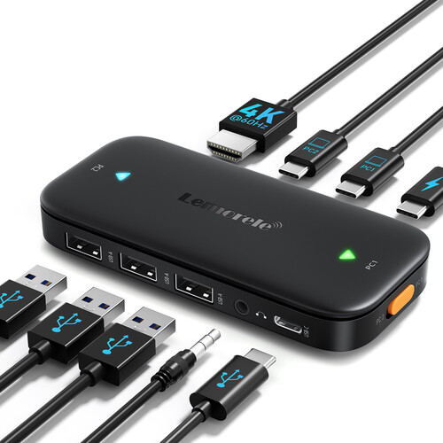 Lemorele H200 USB-C KVM Switch