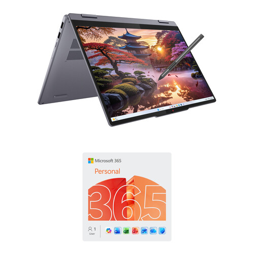 Lenovo 14" IdeaPad 5 2-in-1 Multi-Touch Laptop and Microsoft 365 Personal Kit (1-User License / 12-Month Subscription / Download)