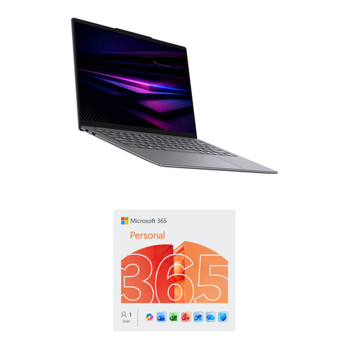 Lenovo 14" Slim 7i Aura Edition Multi-Touch Laptop Copilot+ PC and Microsoft 365 Personal Kit (1-User License / 12-Month Subscription / Download)