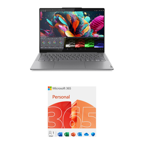 Lenovo 14" Slim 7i Multi-Touch Laptop Kit with Microsoft 365 Personal 1-Year License