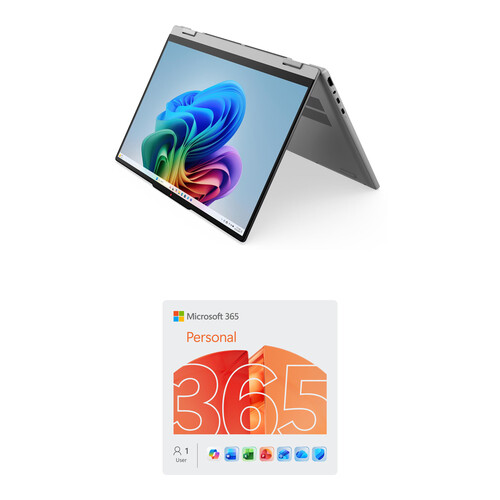 Lenovo 15.3" IdeaPad 5i 2-in-1 Multi-Touch Laptop Copilot+ PC and Microsoft 365 Personal Kit (1-User License / 12-Month Subscription / Download)