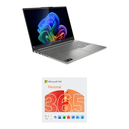 Lenovo 16" IdeaPad Pro 5 Laptop and Microsoft 365 Personal Kit (1-User License / 12-Month Subscription / Download)
