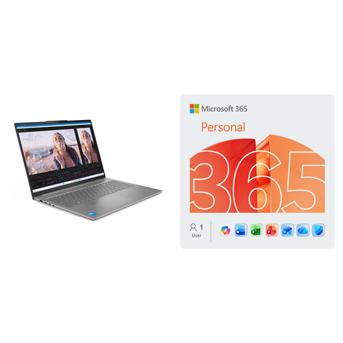 Lenovo 16" IdeaPad Slim 5i Laptop Kit with Microsoft 365 Personal (1-User License / 12-Month Subscription / Download)