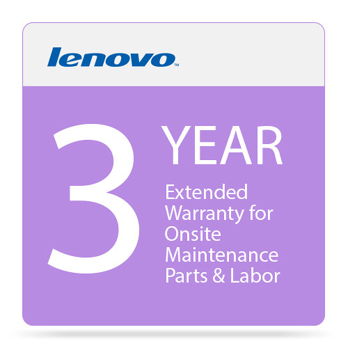 Lenovo 3-Year Extended Warranty Upgrade for Onsite Maintenance Parts & Labor (From 1-Year Warranty)