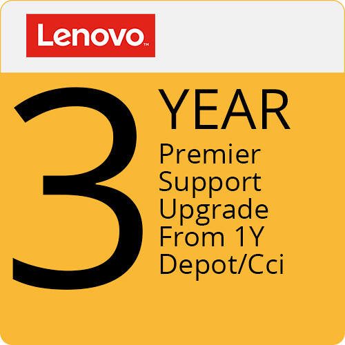 Lenovo 3-Year Premier Support Upgrade from 1-Year Depot/CCI