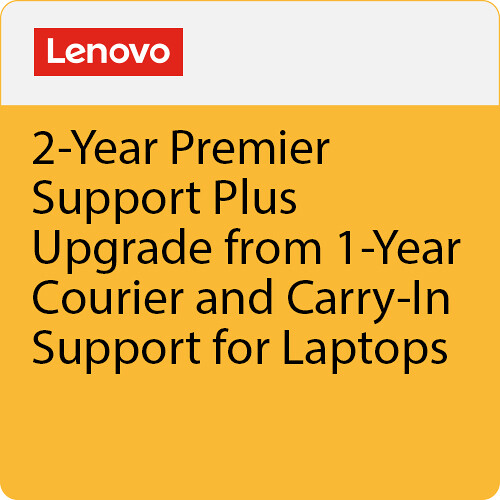 Lenovo 2-Year Premier Support Plus Upgrade from 1-Year Courier and Carry-In Support for Laptops