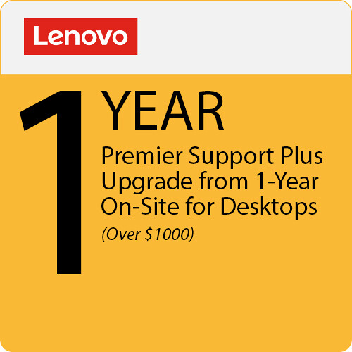 Lenovo 1-Year Premier Support Plus Upgrade from 1-Year On-Site for Desktops (Over $1000)