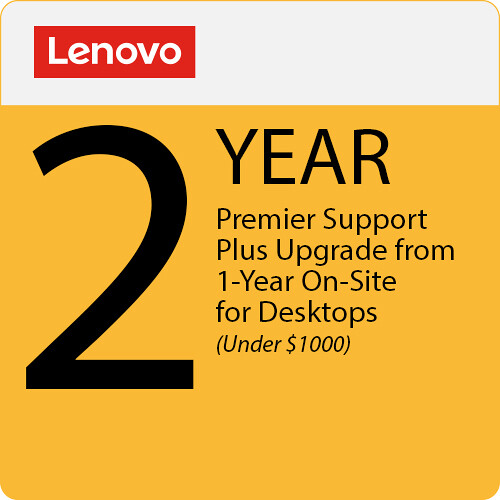 Lenovo 2-Year Premier Support Plus Upgrade from 1-Year On-Site for Desktops (Under $1000)