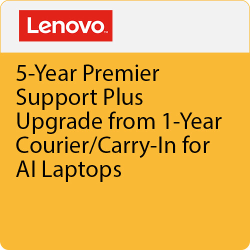 Lenovo 5-Year Premier Support Plus Upgrade from 1-Year Courier/Carry-In for AI Laptops