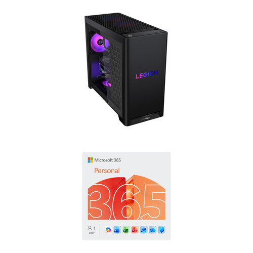 Lenovo Legion Tower 5i Desktop Computer and Microsoft 365 Personal Kit (1-User License / 12-Month Subscription / Download)