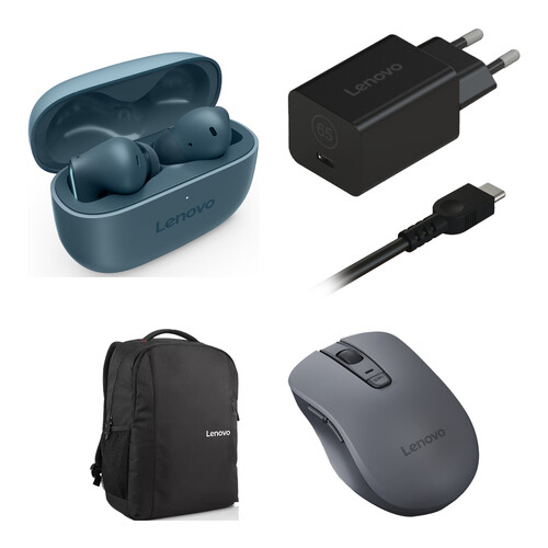 Lenovo TWS Earbuds and Travel Accessories Bundle