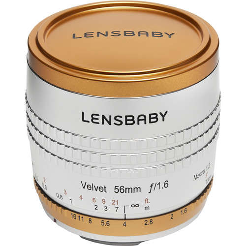 Lensbaby Velvet 56mm f/1.6 Limited Edition Lens for Canon EF (Silver with Copper Accents)