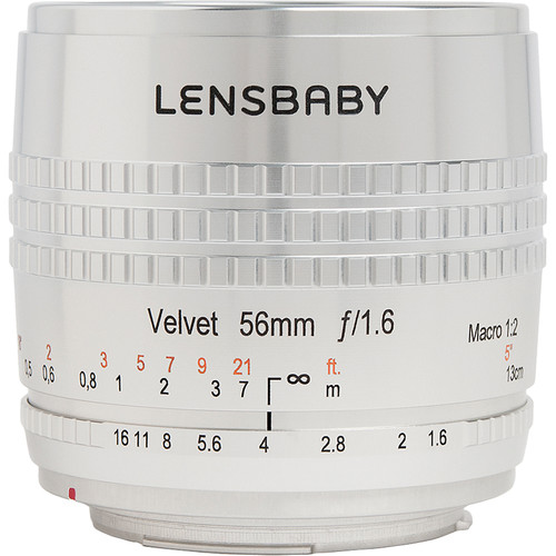 Lensbaby Velvet 56mm f/1.6 SE Lens (Limited Edition, Nikon F, Silver)