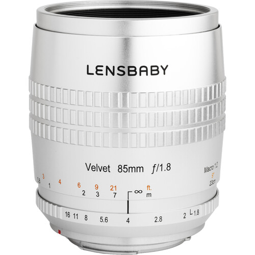 Lensbaby Velvet 85mm f/1.8 Lens (Nikon F, Silver)