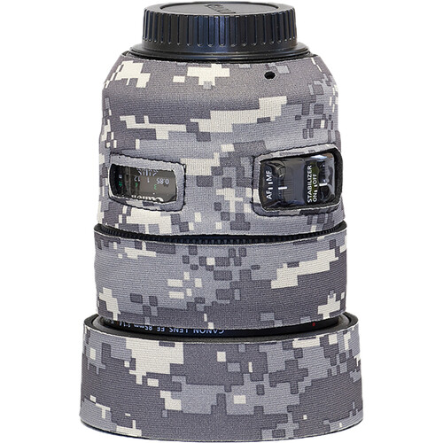 LensCoat Lens Cover for Canon 85mm f/1.4 IS Lens (Gray Digital Camo)