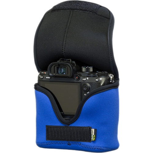 LensCoat BodyBag M with Grip for Sony Alpha a7 III, a7R III, a7R IV, a9, a9II (Blue)