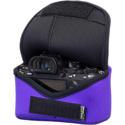 LensCoat BodyBag M for Sony Alpha a7 III, a7R III, a7R IV, a9, a9II (Purple)