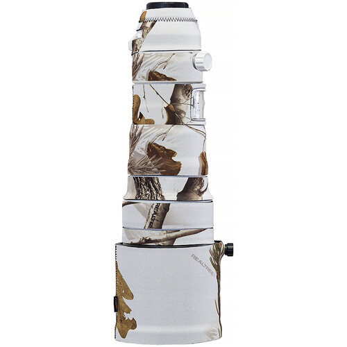 LensCoat Lens Cover for Olympus M.Zuiko Digital ED 150-400mm f/4.5 TC1.25x IS Pro Lens (RealTree AP Snow Camo)
