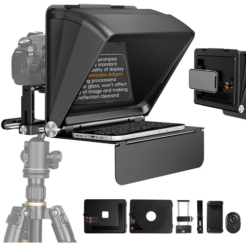 LENSGO TC7II Portable Ultimate Teleprompter Kit for Smartphones and Cameras