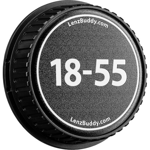 LenzBuddy 18-55mm Rear Lens Cap (Black & White)