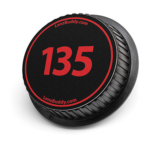 LenzBuddy 135mm Rear Lens Cap (Black & Red)