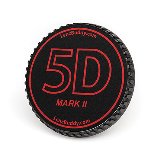 LenzBuddy Body Cap for Canon EF Mount Cameras (5D Mark II, Black/Red)