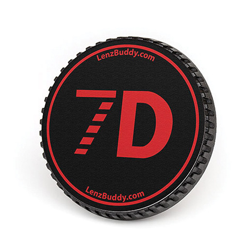 LenzBuddy Body Cap for Canon EF Mount Cameras (7D, Black/Red)